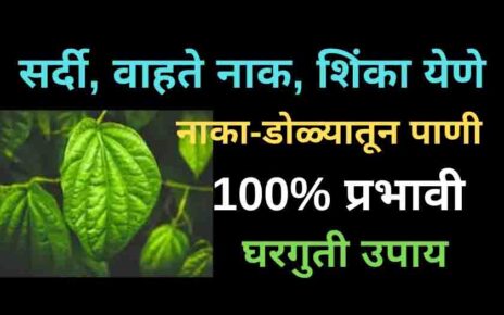 सतत डोळ्यातून आणि नाकातून पाणी येणे सर्दी, सारख्या शिंका येणे यावर प्रभावी घरगुती उपाय.